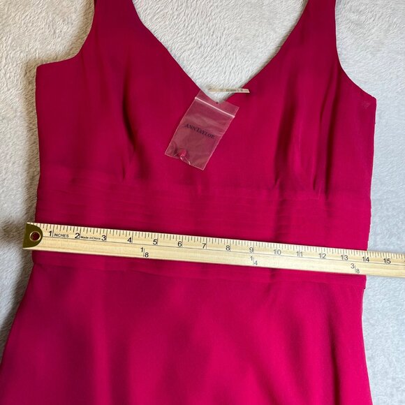 NWT Ann Taylor 100%‎ Silk Fit and Flare Dress Size 6 Knee Length Feminine Fairy - Picture 7 of 10